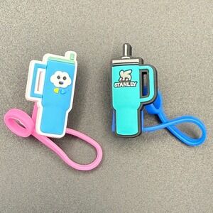 Stanley Tumbler Accessories Silicone Boot Charm Set Blue Pink